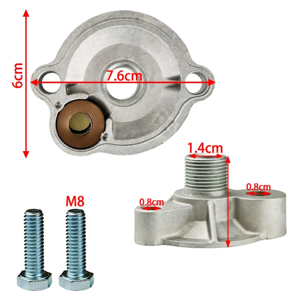 

Engine Oil System Oil Filter Adapter Small Block Adapter Aluminum Construction Direct Replacement Easy Installation