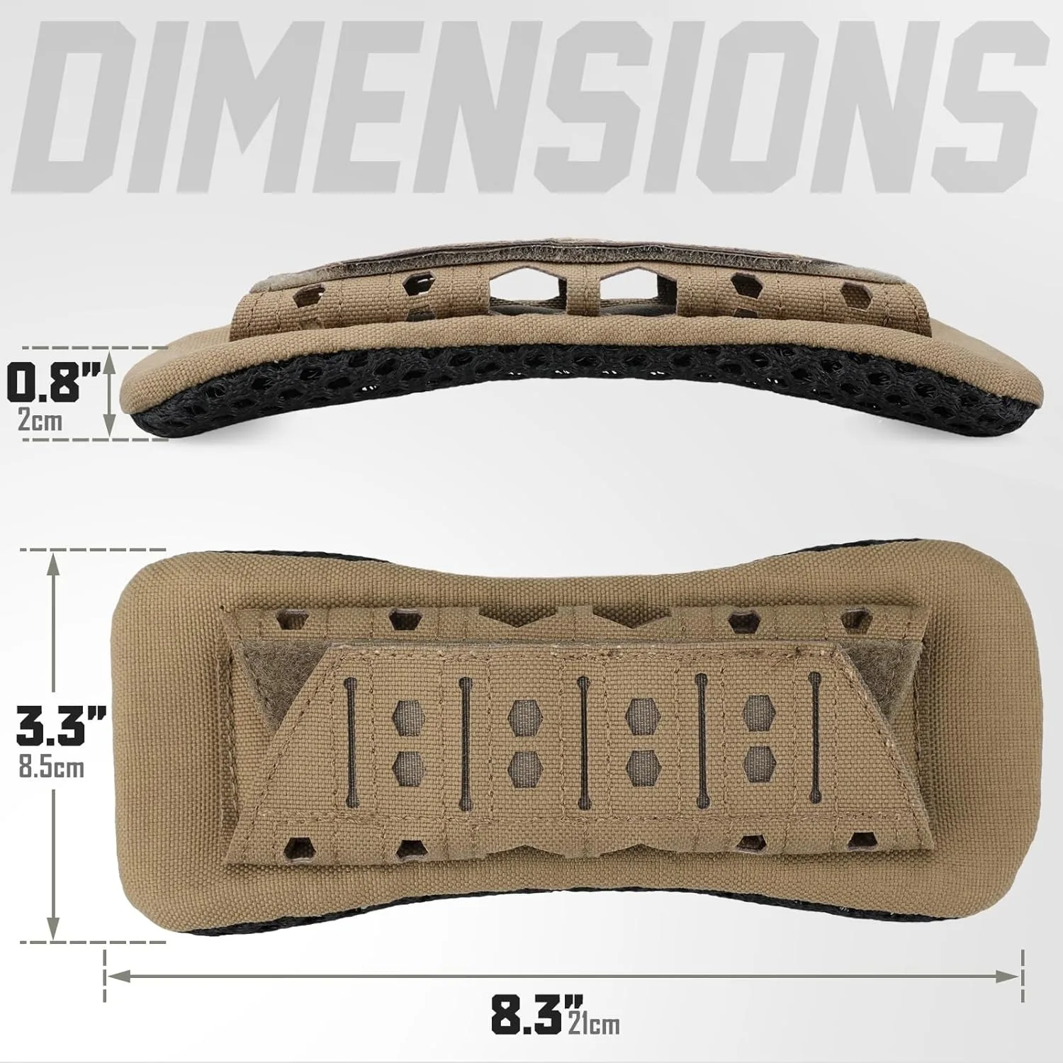 Laser Cut Tactical Vest Shoulder Cushion Breathable Non-slip Buffer Pad Outdoor Backpack Strap Shoulder Pad