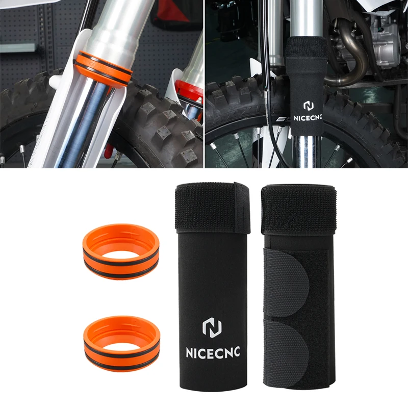 

For 2004-2024 KTM 790 Duke 890 Duke 790 890 Adventure 1290 Super Adventure/R/S/T WP48MM Front Fork Sock Guard & Mud Scraper Kit