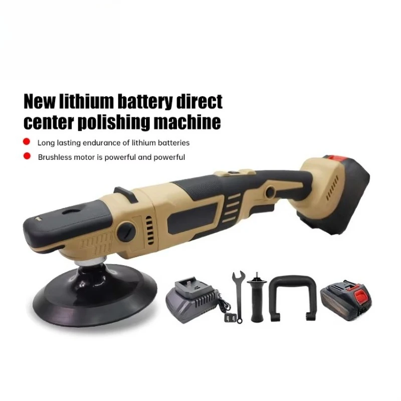 480W 5inch 125mm Diameter Backing Plate Lithium 2x5.0Ah Battery High Efficiency Cordless Rotary Polisher Polishing Car - view 2