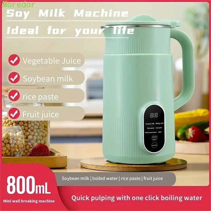 

27.05oz Portable Soymilk Maker Multifunctional Wall Breaking Machine Automatic Soya-Bean Milk Rice Paste Maker Free-filter