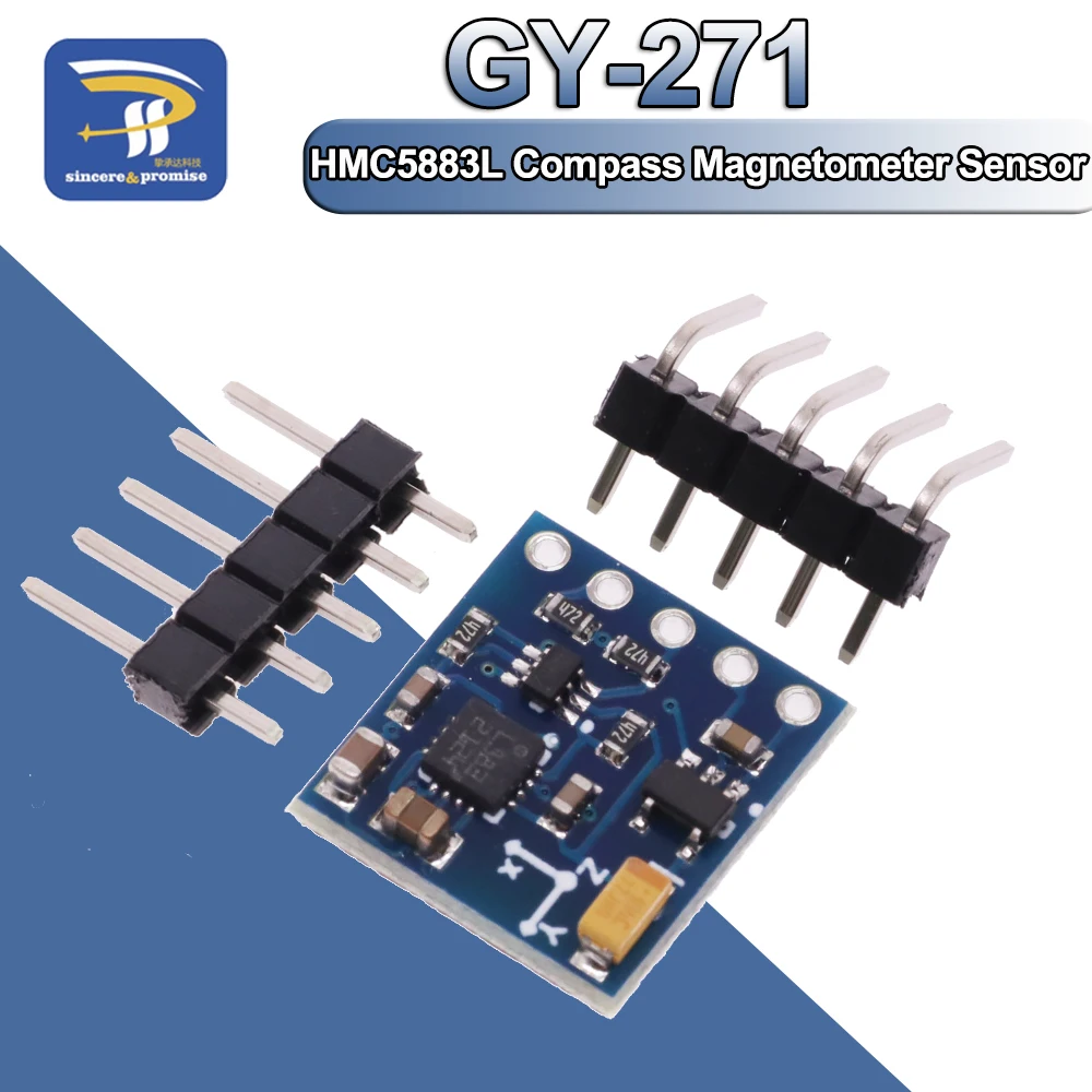 HMC5883 L883 GY-271 3V-5V Triple Tri-Axis 3 Axis Kompas Magnetometer Sensor Module Board HMC5883L voor Arduino Geïmporteerd Chips