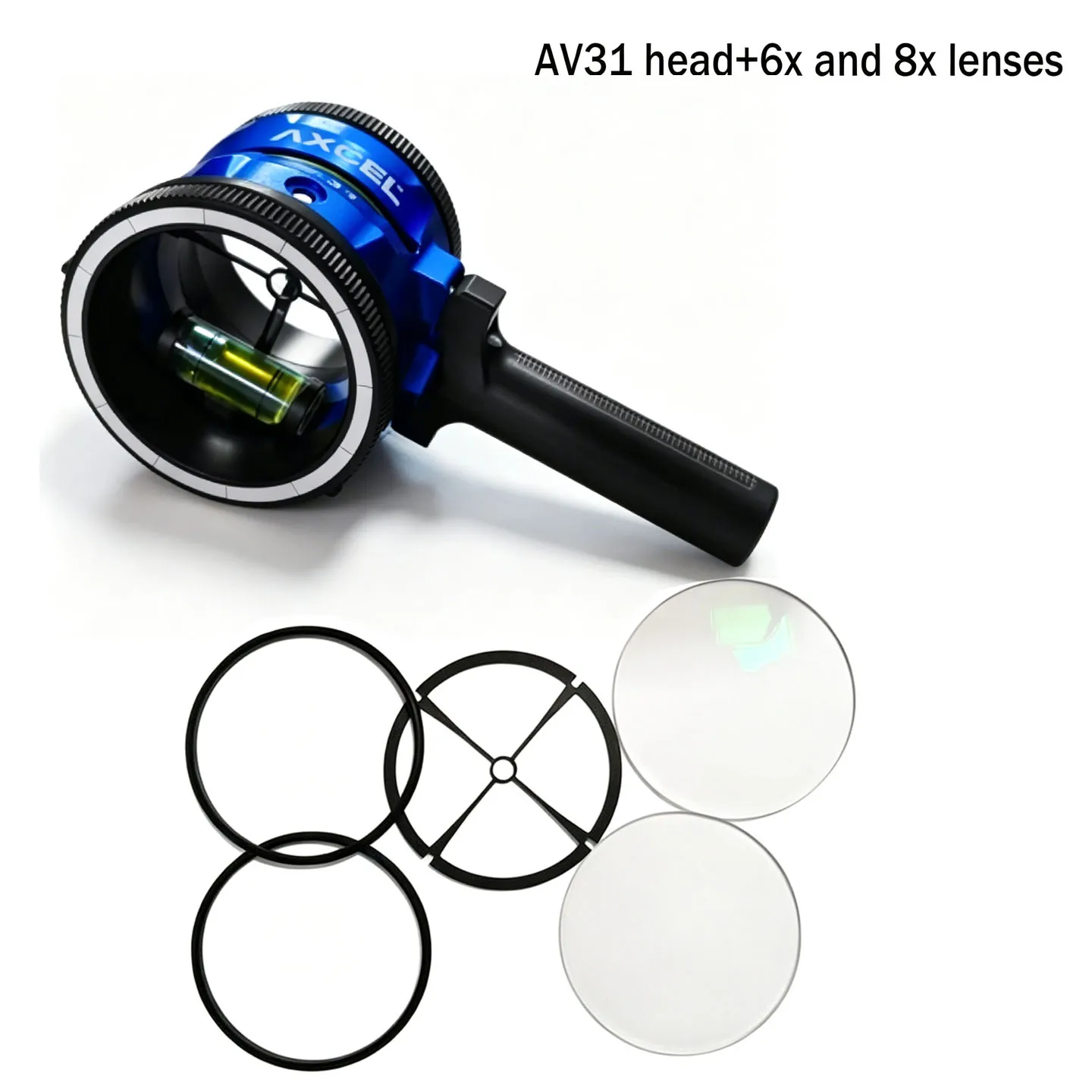 AV31/AV41 Single‑Pin Compound Bow Sight, Archery Scope 6X & 8X Magnifier Lenses, Left Right Hand Available for Hunting Shooting view 6