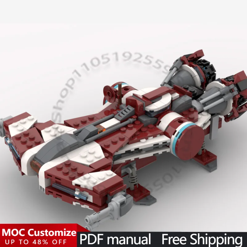 540 PCS Minifigure Scale Jedi Defender-Class Cruiser MOC Customize Modular Building Block Creative Design DIY Festival Toy Gift