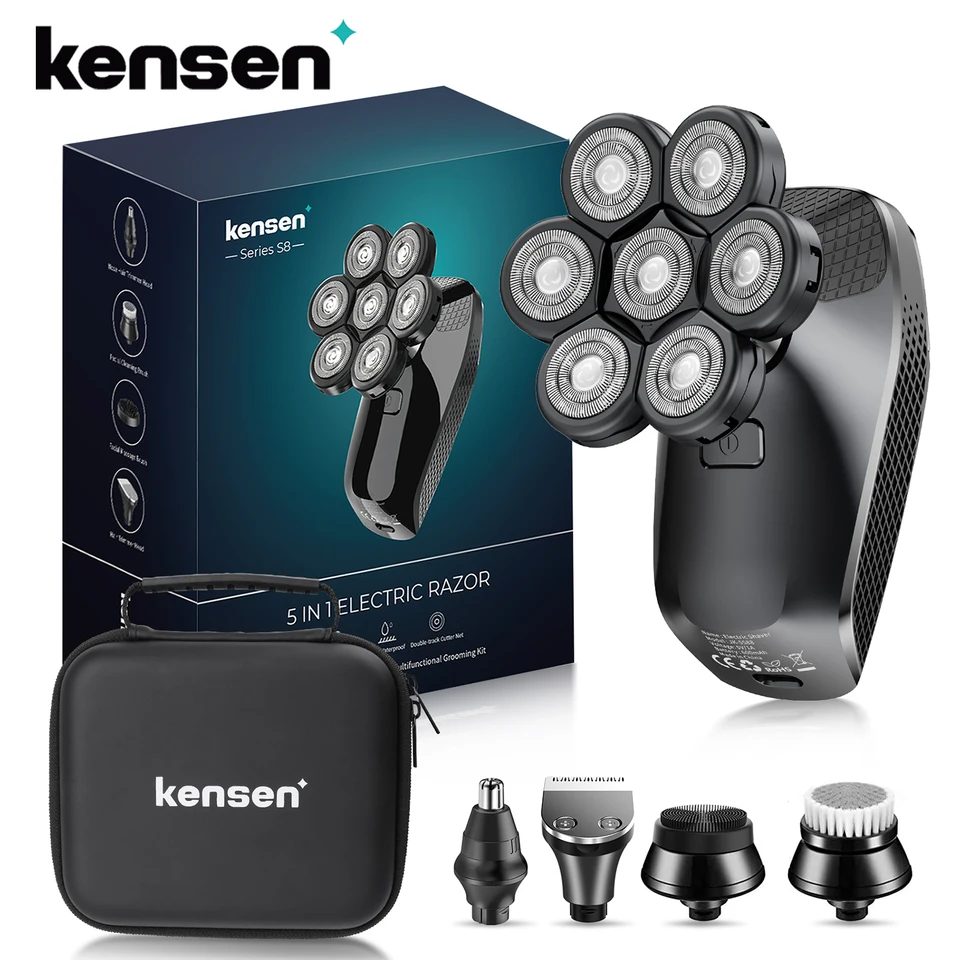 Kensen S8 Electric Head Shavers for Men 7D Floating Cutter