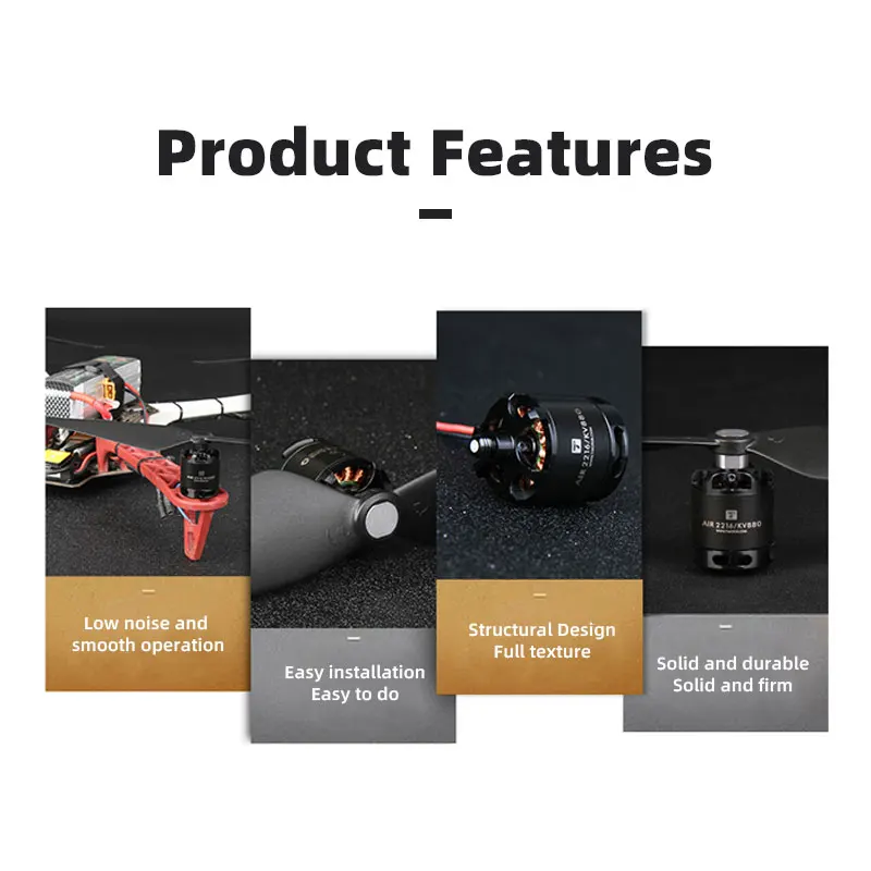 Tmotor Motor AIRGEAR450 Multi-Rotor Power Kit 2216 Speciale 1045 Zelfsluitende Propeller