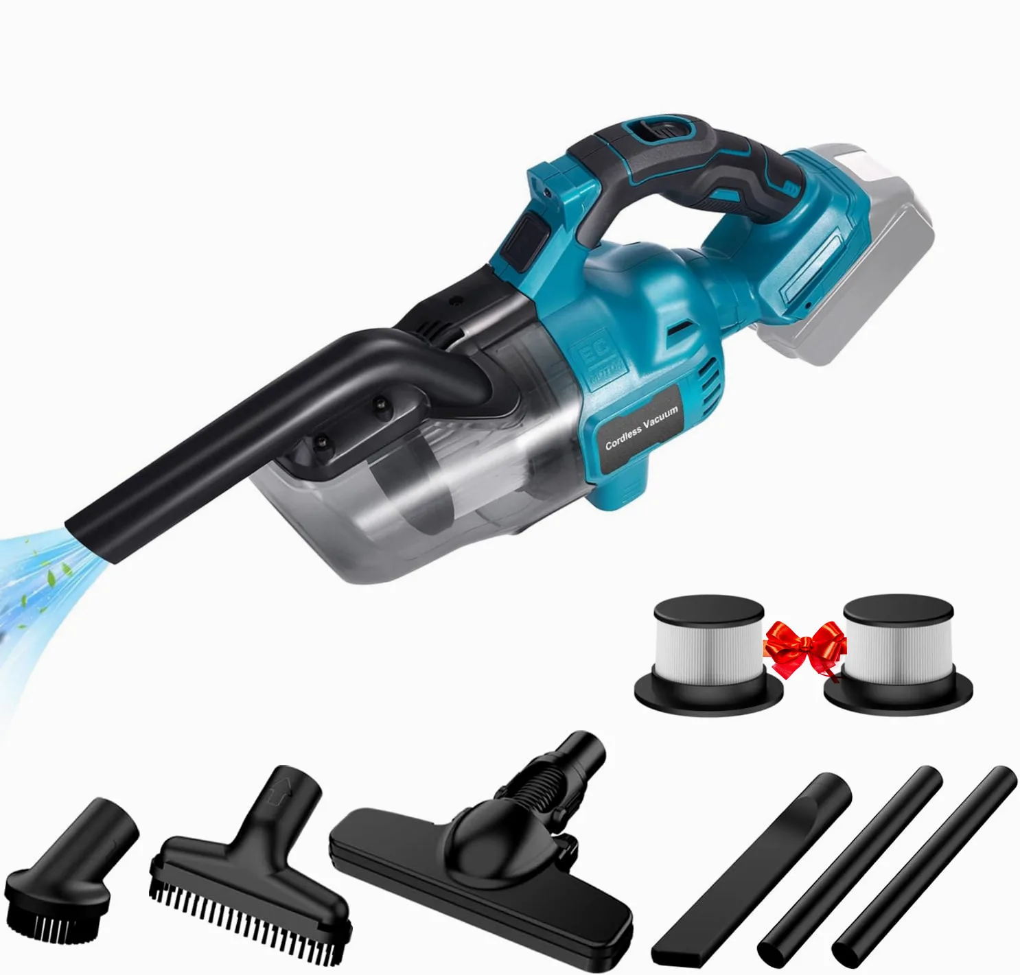 

Беспроводной пылесос 400 Вт с 2 шт. HEPA-фильтром для Makita, аккумулятор 18 В, бытовой пылесос 16000 PA для домашних волос домашних животных