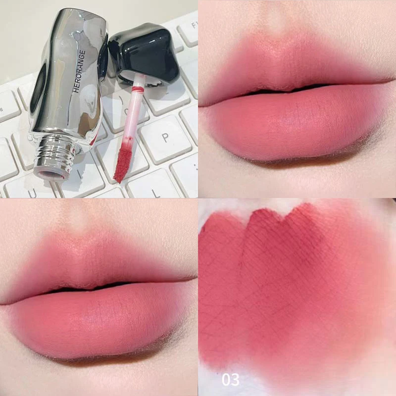 

Высококачественный матовый блеск для губ HERORANGE Silver Feather Velvet Mist Lip Glaze