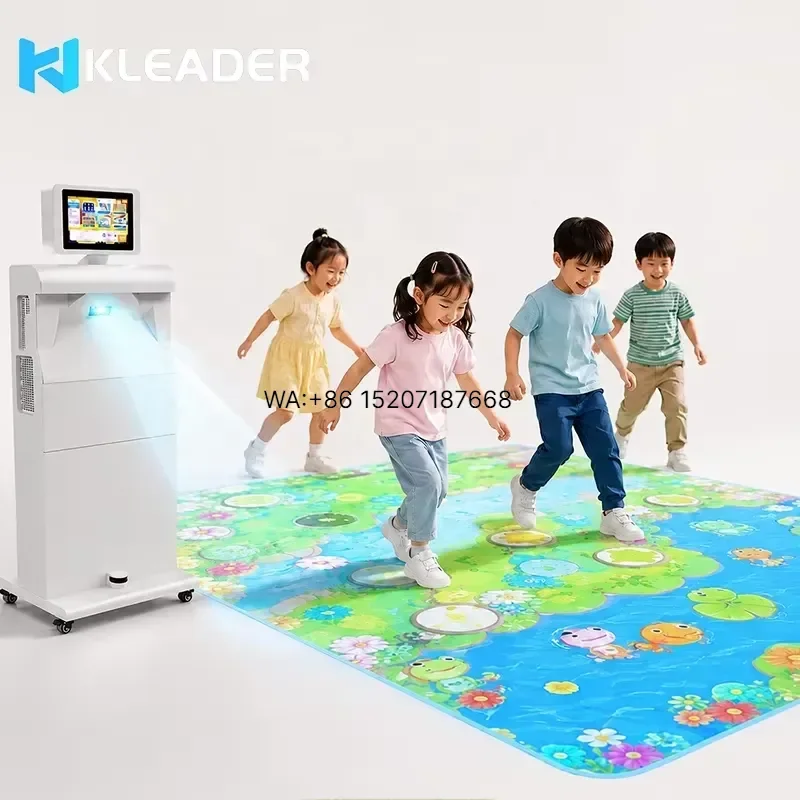 Wmwmnu for Saio Portable Mobile DIY Interactive Floor Rising Projector Motor Screen Projection Game System with Moveable
