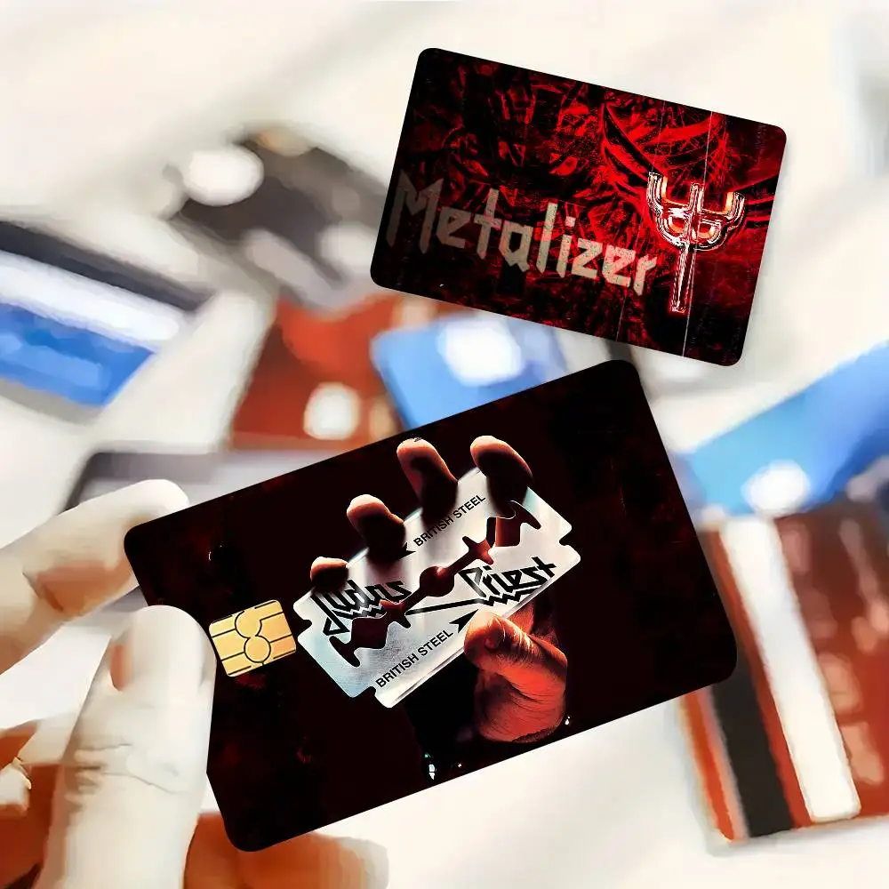 Band J-Judas-PriestS Card Stickers Waterproof Film skin Cover 4PCS Credit Card stickers Debit Front Decoration Bank Subway Pass
