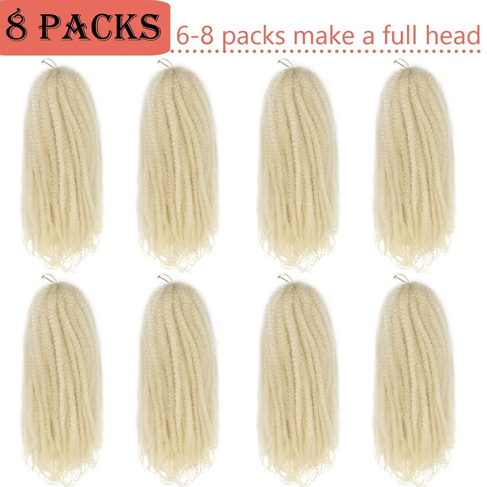 Marley Twist Braiding ผม 18 นิ้ว Marley ผมสําหรับ Faux Locs, Marley Twist Crochet ผม Afro Kinky Curly Marley Braids สังเคราะห์