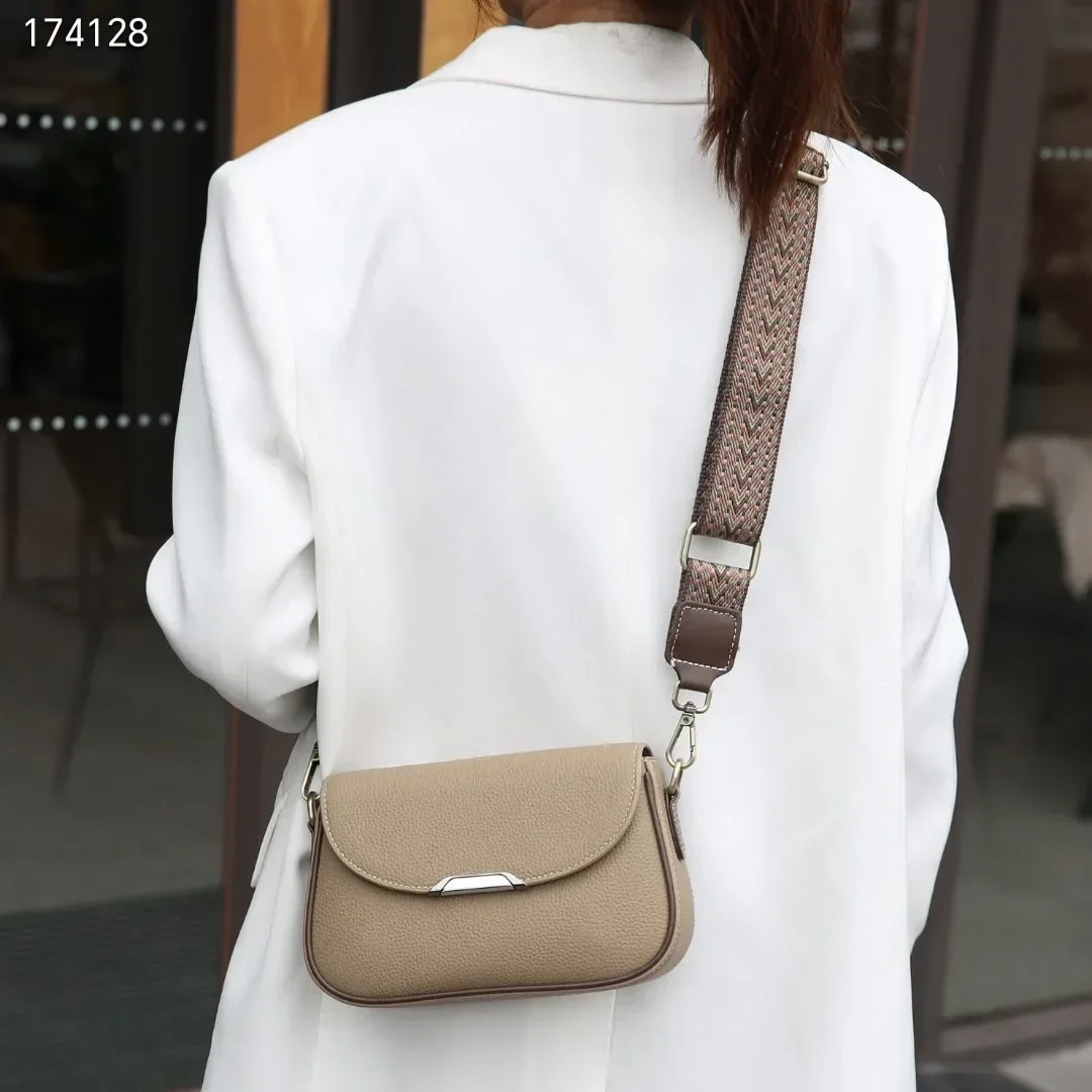 

Real Genuine Leather Small Shoulder Bag for Women Lightweight Trendy Messenger Phone Bag Ladies' High Quality Purses Handbags