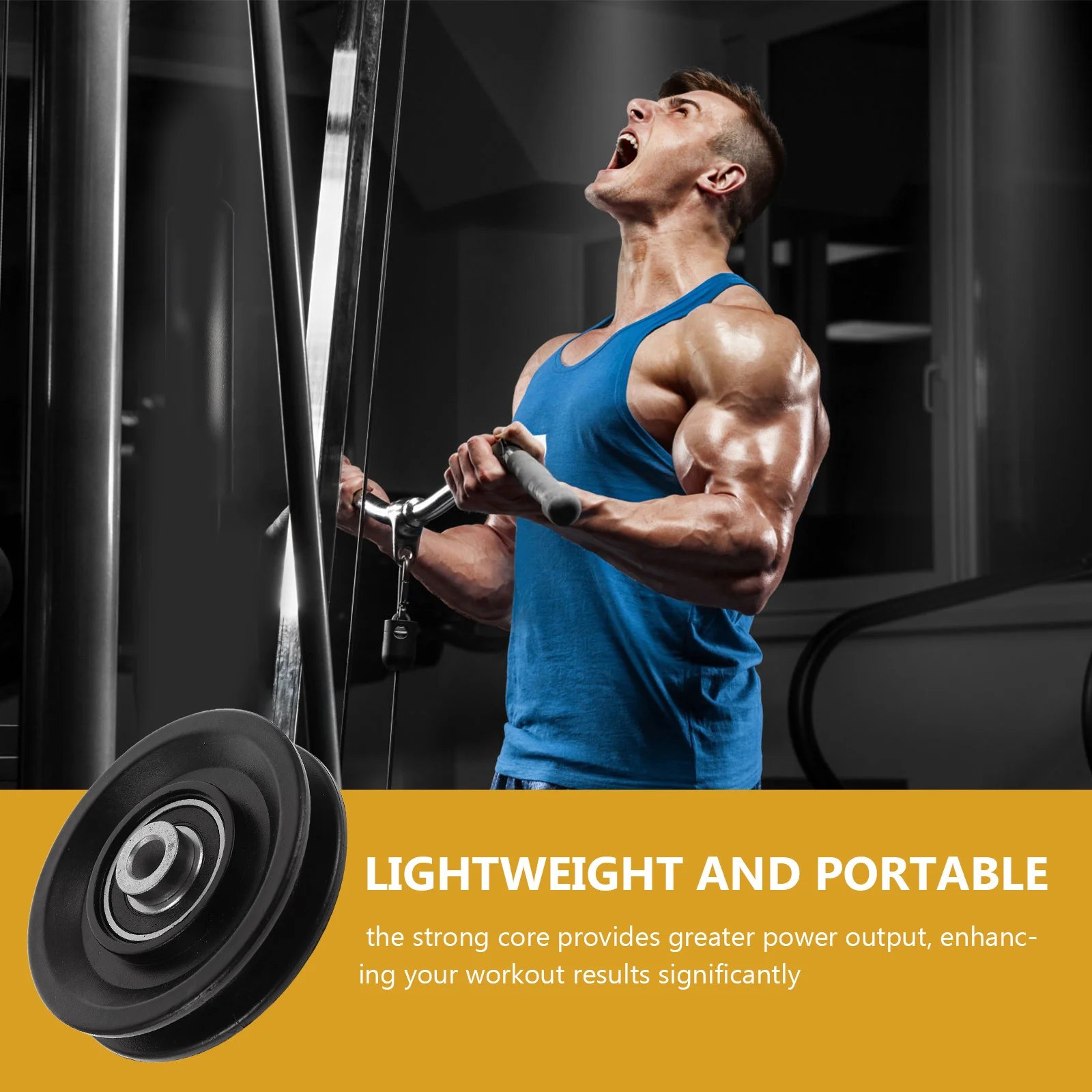 

Nylon Bearing Wheel Universal Equipment Replaceable Fitness Pulley Wear Resistant Exercise Wheel Gym Replacement Pulley For