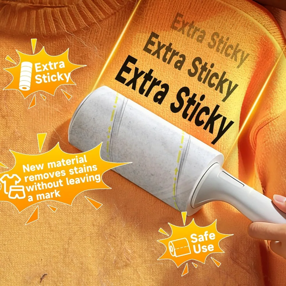 800-Sheet Lint Roller with 4 Handles, Extra Sticky for Pet Hair, Clothes, Carpet, Furniture