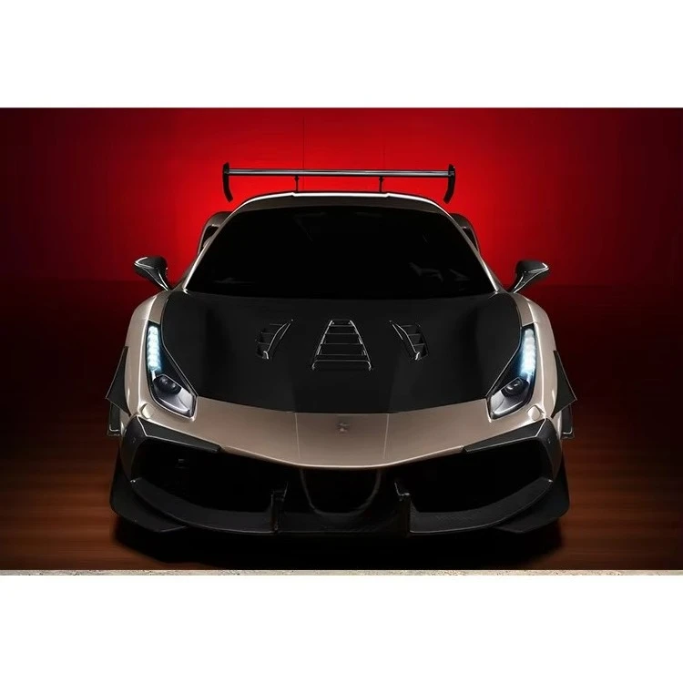 Challenge Evo Style Partial Carbon Fiber  Front Bumper Accessories Body Kit for 488 GTB or Spider