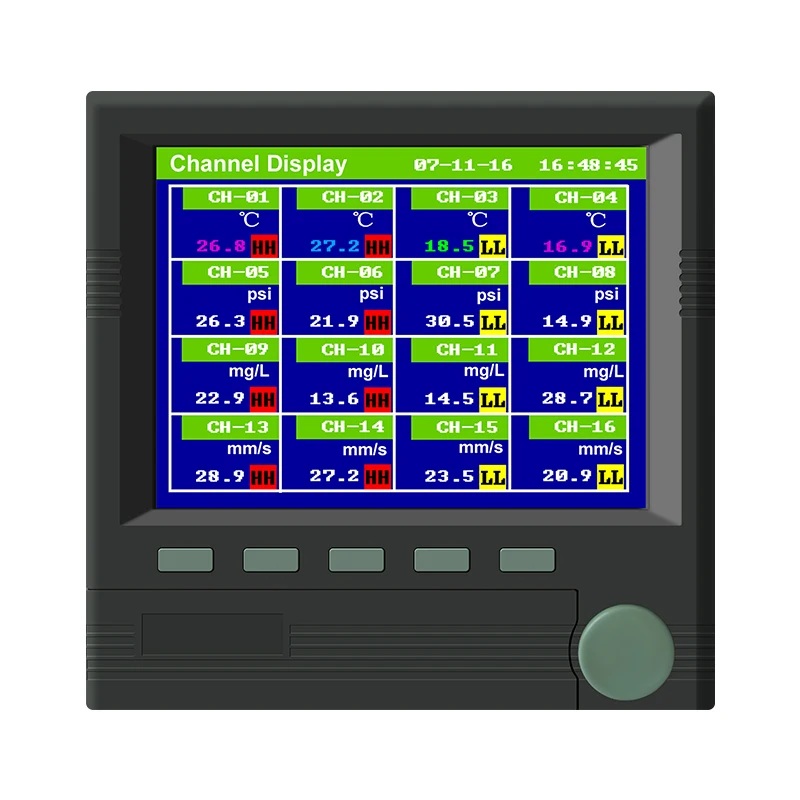 

Multi Channel RS485 RS232 Digital Universal Data Logger With 16 Input, RS485, USB Data Saving Functions Temperature Recorder