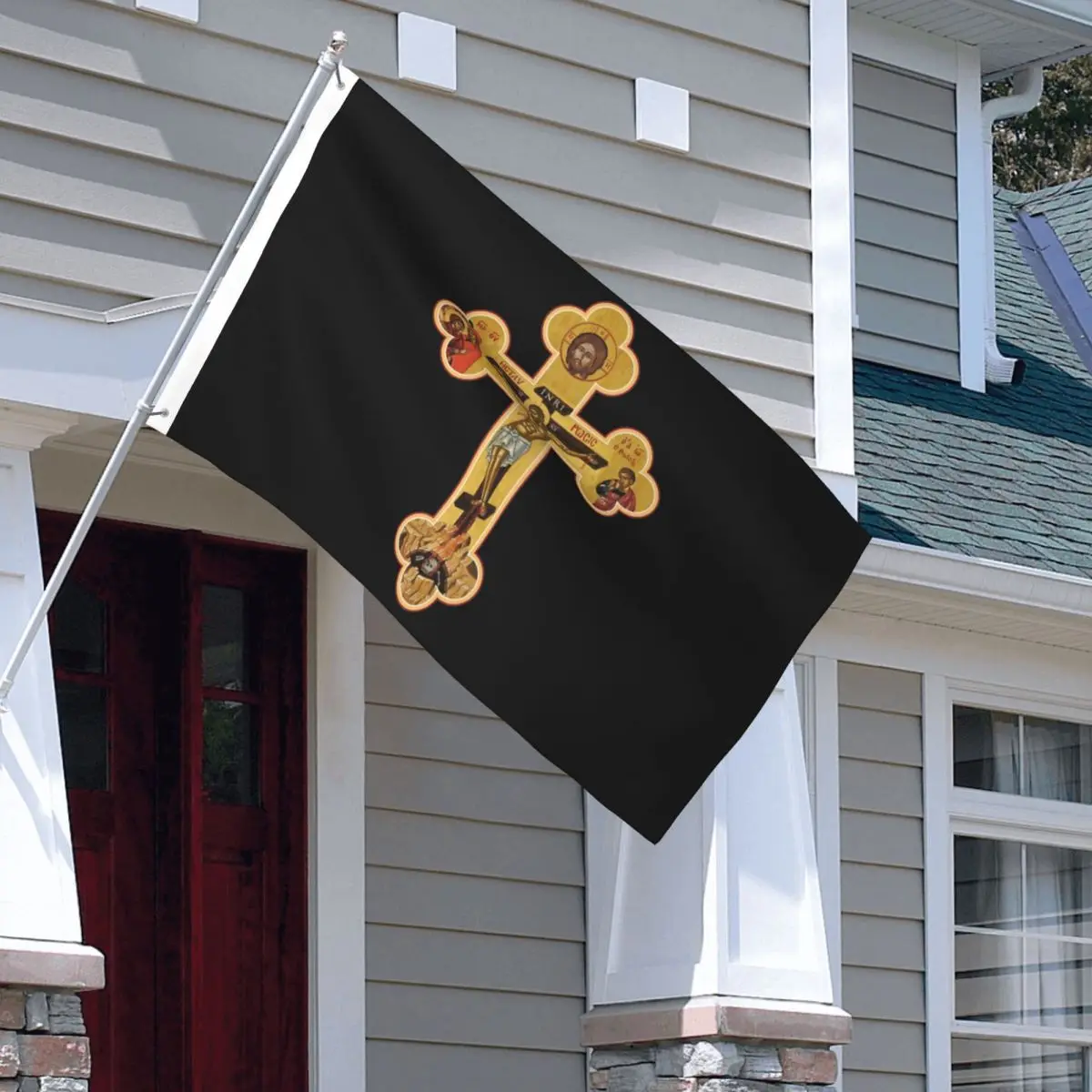 Orthodox Cross Icon Christian Flag Outdoor Banner Polyester Decoration Double Sided 2x3 3x5 4x6 FT Flags