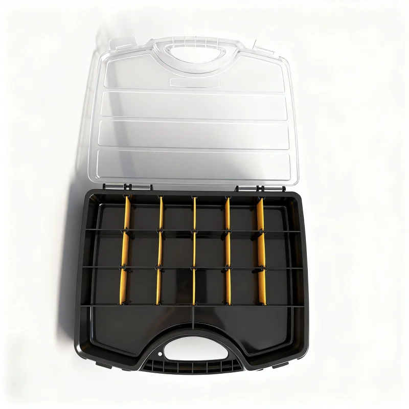5-20 Fächer Schraubenbox-Organizer, transparente Kunststoff-Aufbewahrungsbox mit verstellbaren Fächern für Schmuck, Knöpfe, Hardware und Werkzeug – Detail 11