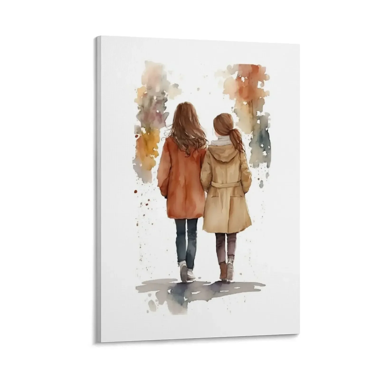 

Watercolor Girls in Autumn Canvas Painting anime decoration modern home decoration anime posters