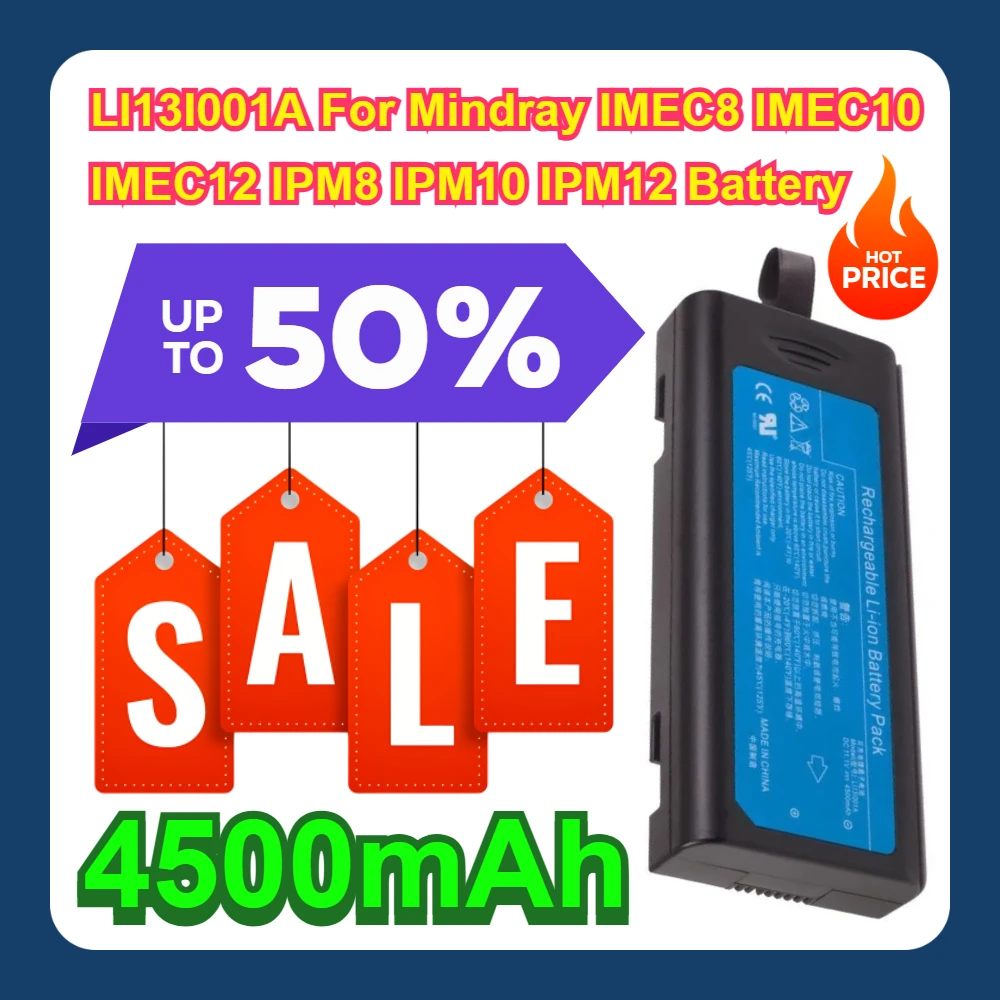 

4500mAh LI13I001A For Mindray IMEC8 IMEC10 IMEC12 IPM8 IPM10 IPM12 Battery