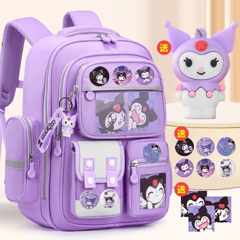 Anime Sanrios Backpack Student Bag Boy Girl Light Water Repellent Large Capacity Schoolbag Breathable Kawaii Cartoon Stowable