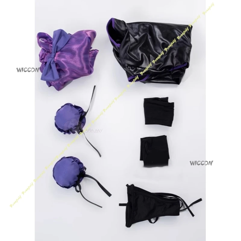 Disfraces de Cosplay morados, vestido de sirvienta, corazones ahuecados, Cheongsam, juego de rol, falda Sexy para niñas y mujeres, diario, Navidad y Halloween