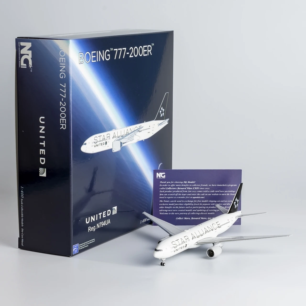 

72022 Alloy Collectible Plane Gift NG Model 1:400 United Airlines "StarAlliance" Boeing B777-200ER Diecast Aircraft Model N794UA