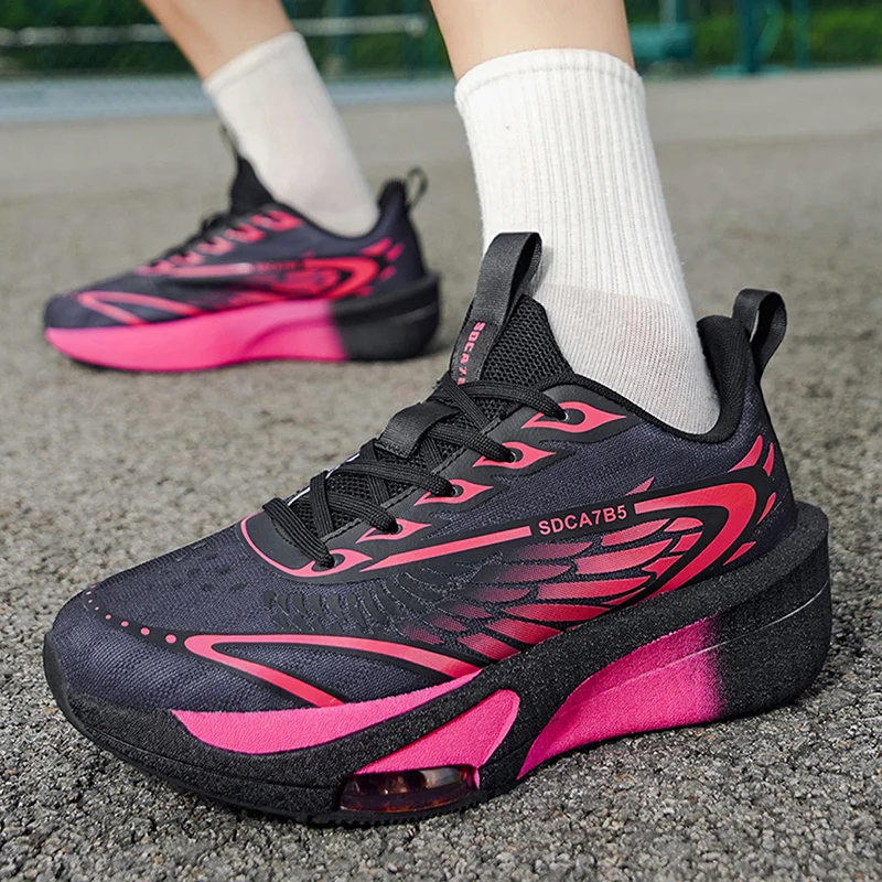 Ladies' running shoes and tennis shoes  Women WingPattern Air Cushion Running Shoes Lightweight Breathable Thick Elastic Sneake
