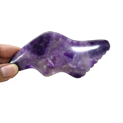 S Shape Amethyst Guasha Boards Gua Sha Tools Facial Massager