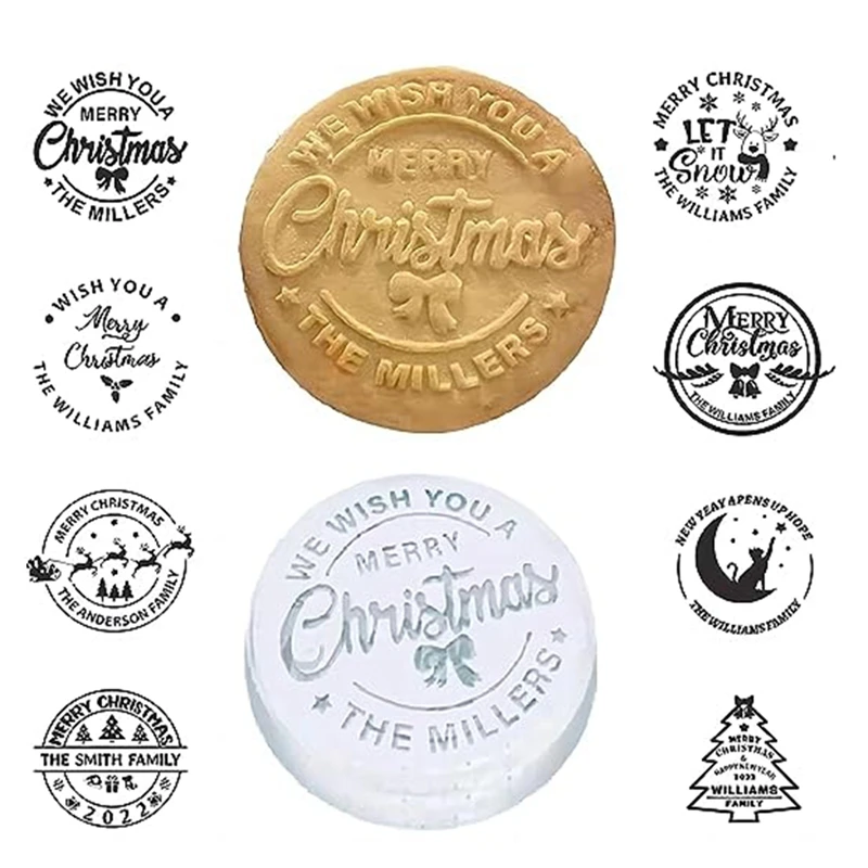 크리스마스 쿠키 몰드 컵케이크 장식 쿠키 몰드, 크리스마스 퐁당 라운드 쿠키 베이킹 세트 키트