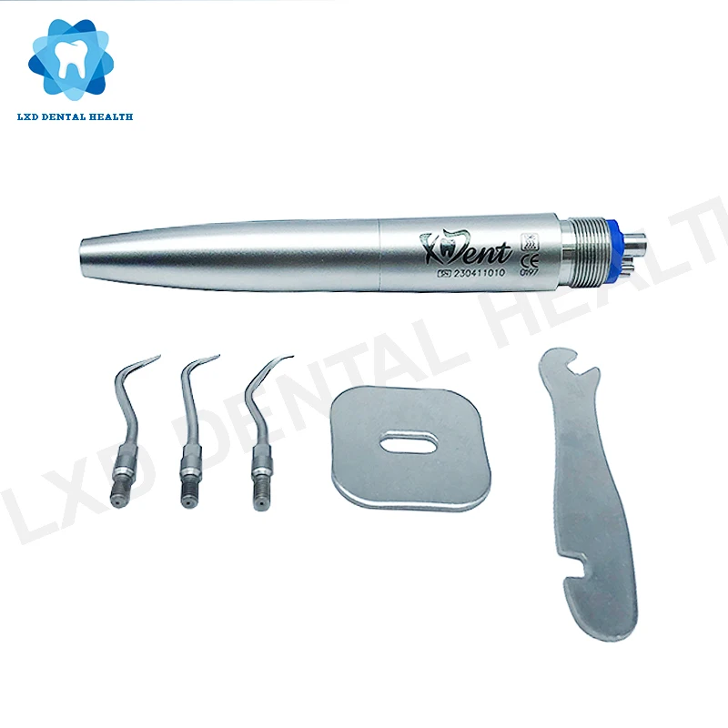 Dental Ultrasonic Air Scaler with 3 Tips Teeth Cleaning And Whitening 2/4 Holes Handpiece Teeth Cleaner Dentist Clinic Tools