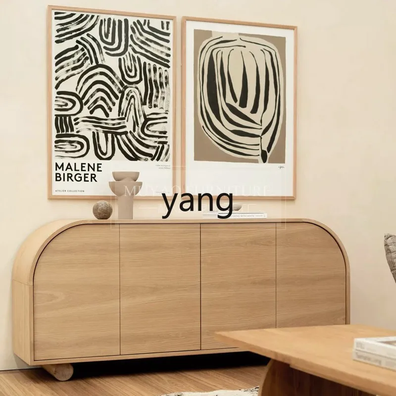 

cx Nordic simple solid wood dining side cabinet modern home living room shoe cabinet locker