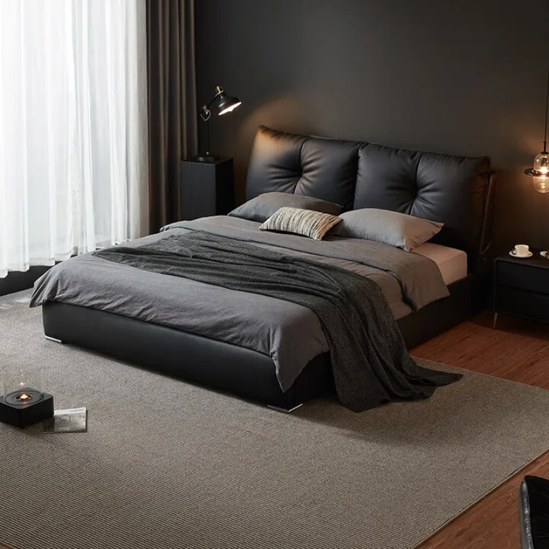 

Luxury Bedrooms Bed Frames Queen Size Black Nordic Lounges Modern Bed Frames Double Headboards Letto Matrimoniale Home Furniture