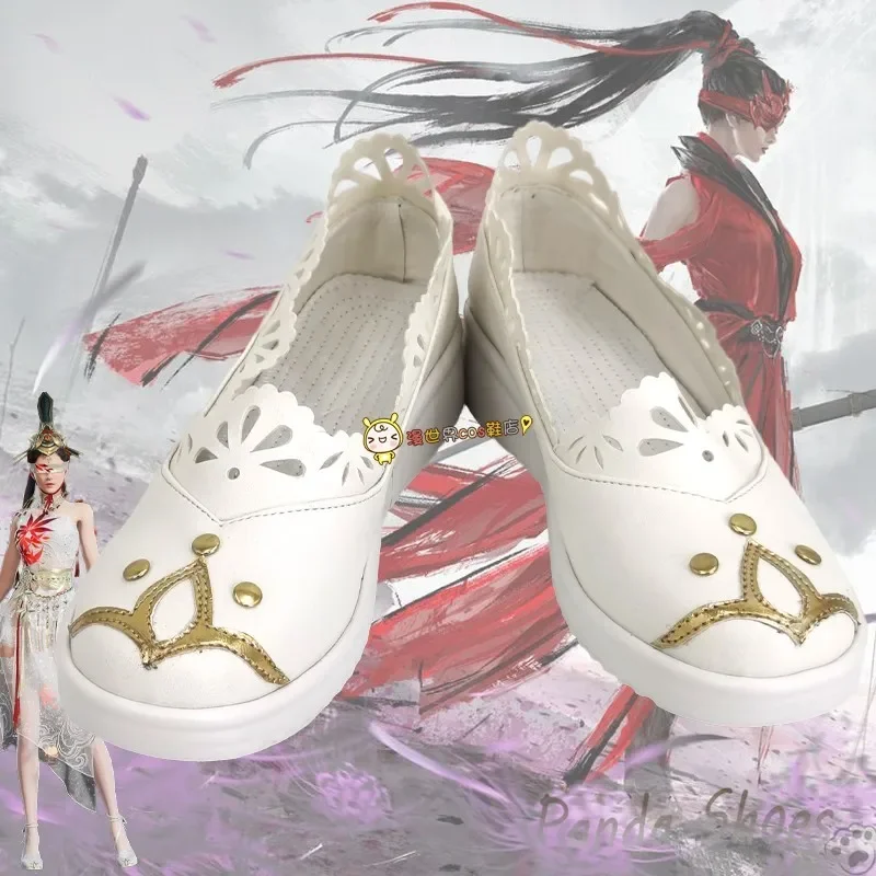

Naraka Bladepoint Viper Ning Cosplay Shoes Anime Game Cos White Boots Ning Cosplay Costume Prop Shoes for Con Halloween Party