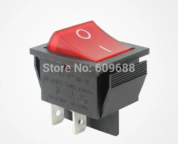 RK1-01 On/Off Round Rocker Toggle Switch w/LED Car Dash Boat Switch 16A 250V KCD4-201N