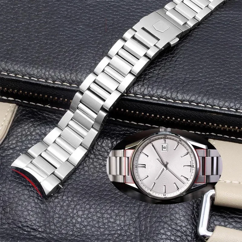 Solid Stainless Steel Watch Strap Bracelet Watchband For Tag Heuer Calera Series Watch Accessories Band Steel 22mm