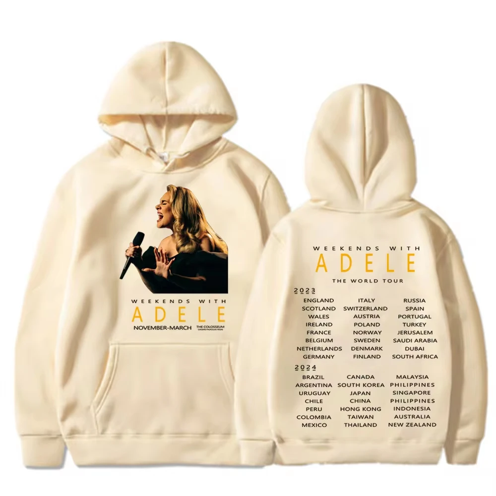 Adele Munich Tour 2024 Fine settimana con Adele Felpa con cappuccio Harajuku Pullover Top Felpa Fan Regalo Felpe con cappuccio da donna Unisex