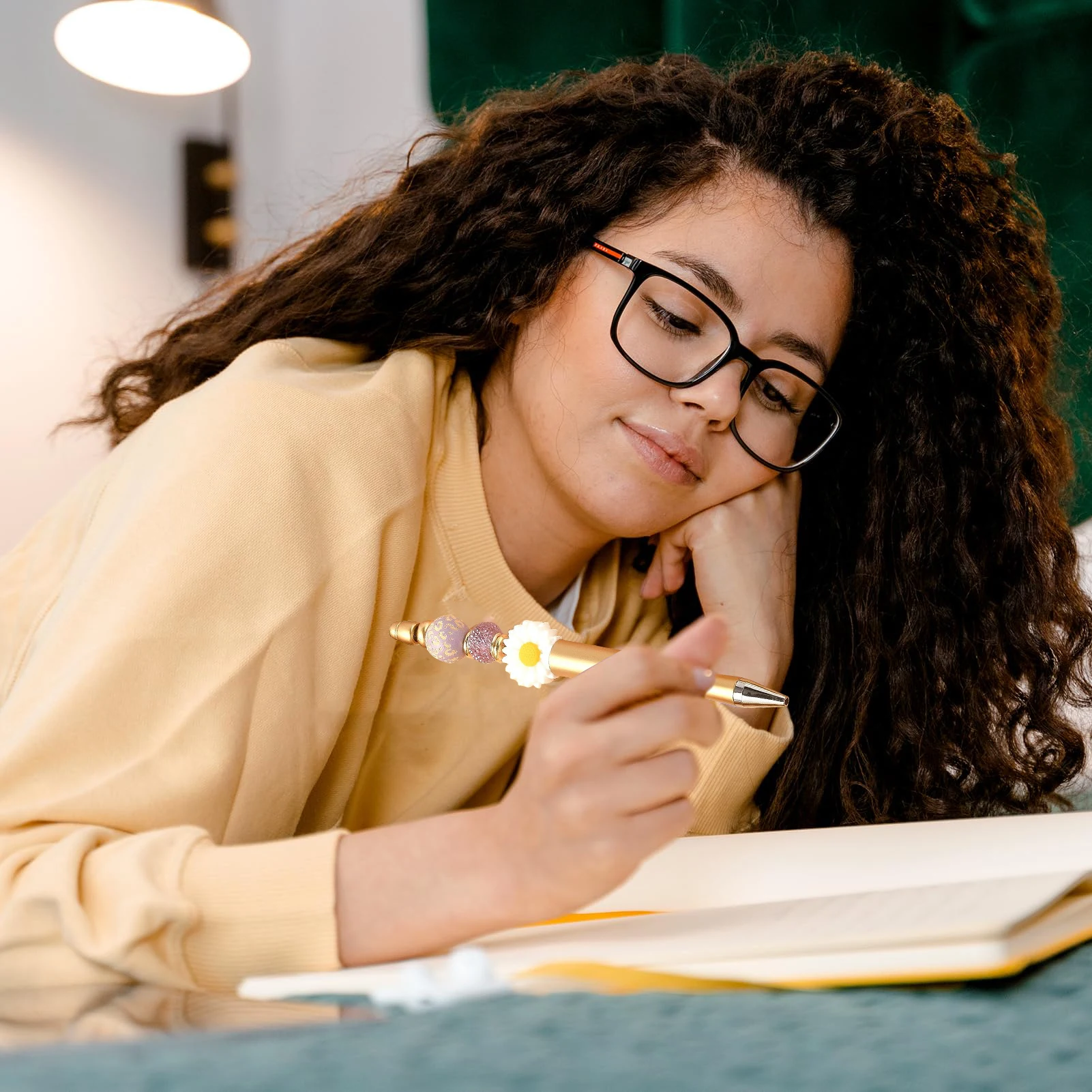 8 Stuks Gouden Kralen Balpennen Cadeau Voor Het Schrijven Van Beadable Pennen Beadable Pen Diy Cadeau Voor Studenten Kantoorbenodigdheden