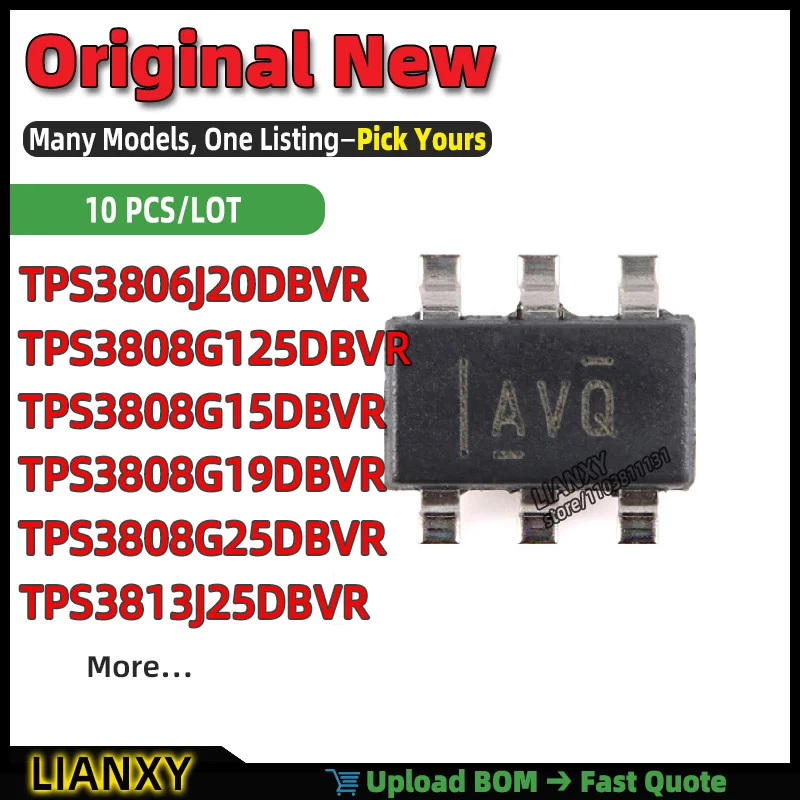 TPS3808G125DBVR TPS3808G15DBVR TPS3806J20DBVR TPS3808G25DBVR TPS3808G19DBVR TPS3813J25DBVR SOT-23-6 TVS DIODE New Original