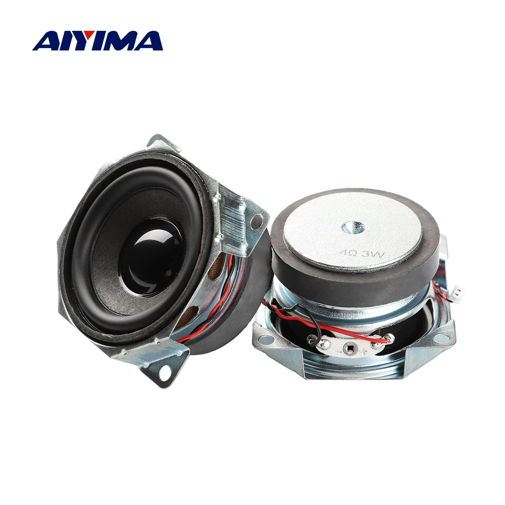 AIYIMA 2Pcs MIni Full Range Speaker DIY Audio Portable Bluetooth Speaker 4 Ohm 3W 2 Inch Home Theater Music Sound Loudspeaker