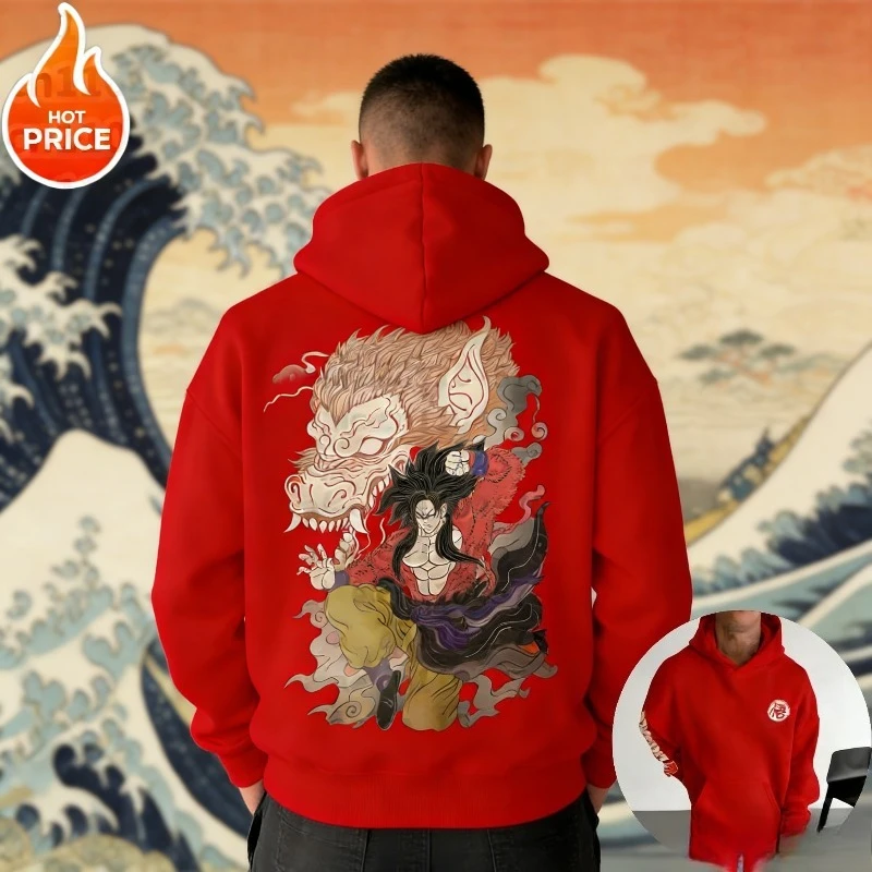 

Худи унисекс с принтом Сон Гоку Сайян из Dragon Ball, в стиле Харадзюку, винтажное, осеннее, из хлопка, оверсайз, с длинным рукавом