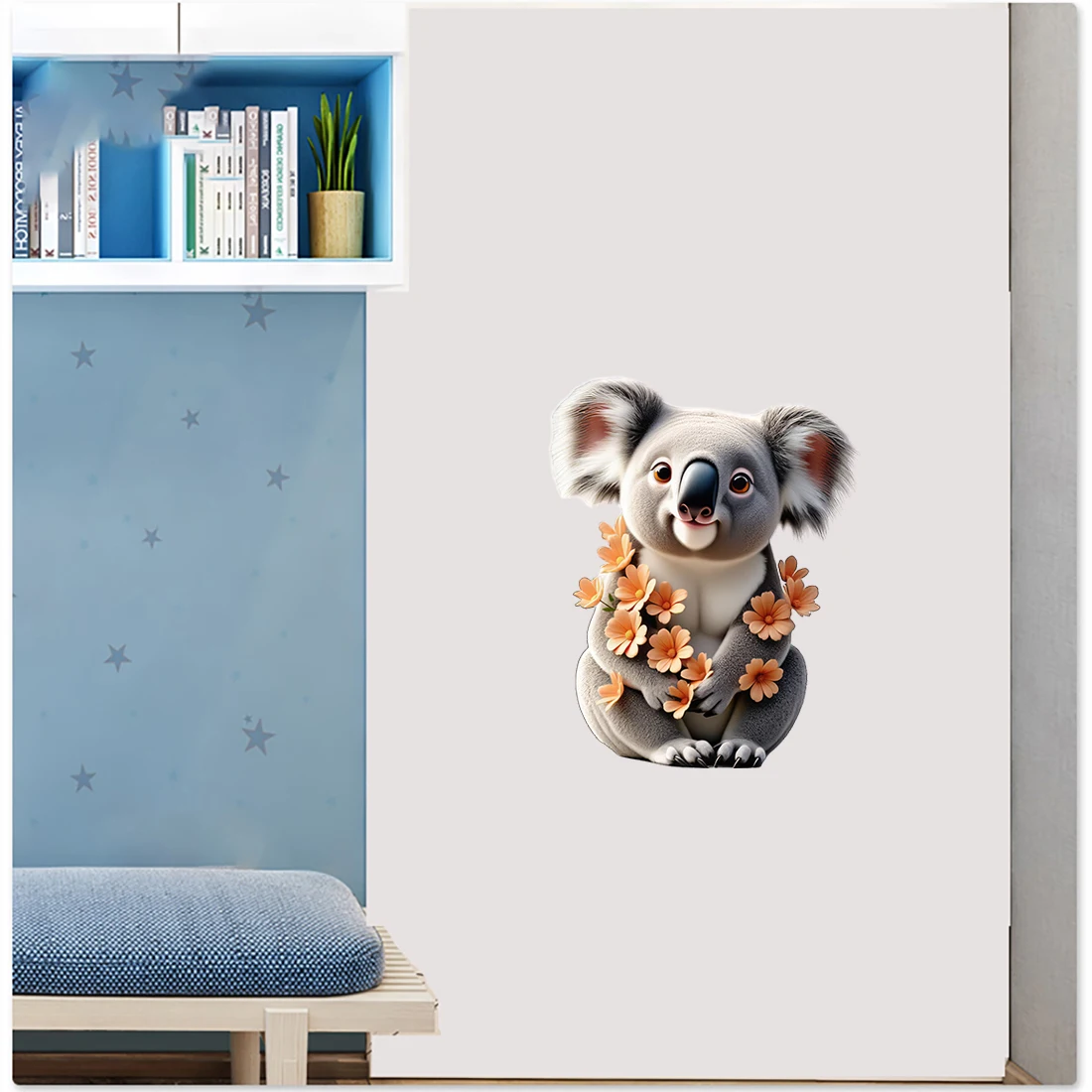 Three Ratels CC182 Cartoon Koala Wall Stickers for Children's Place Decoration Computer decals Car Stickers