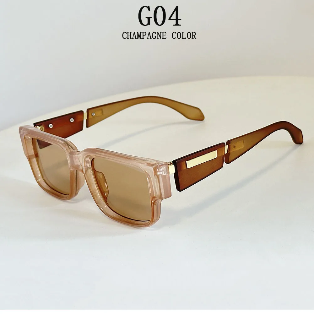 Quadratische Sonnenbrille für Herren, Vintage-Luxus-Sonnenbrille für Damen, 2025, Retro-Mode, Brille, Urlaub, Gafas De Sol Hombre, Lunette Soleil Femm – Detail 4