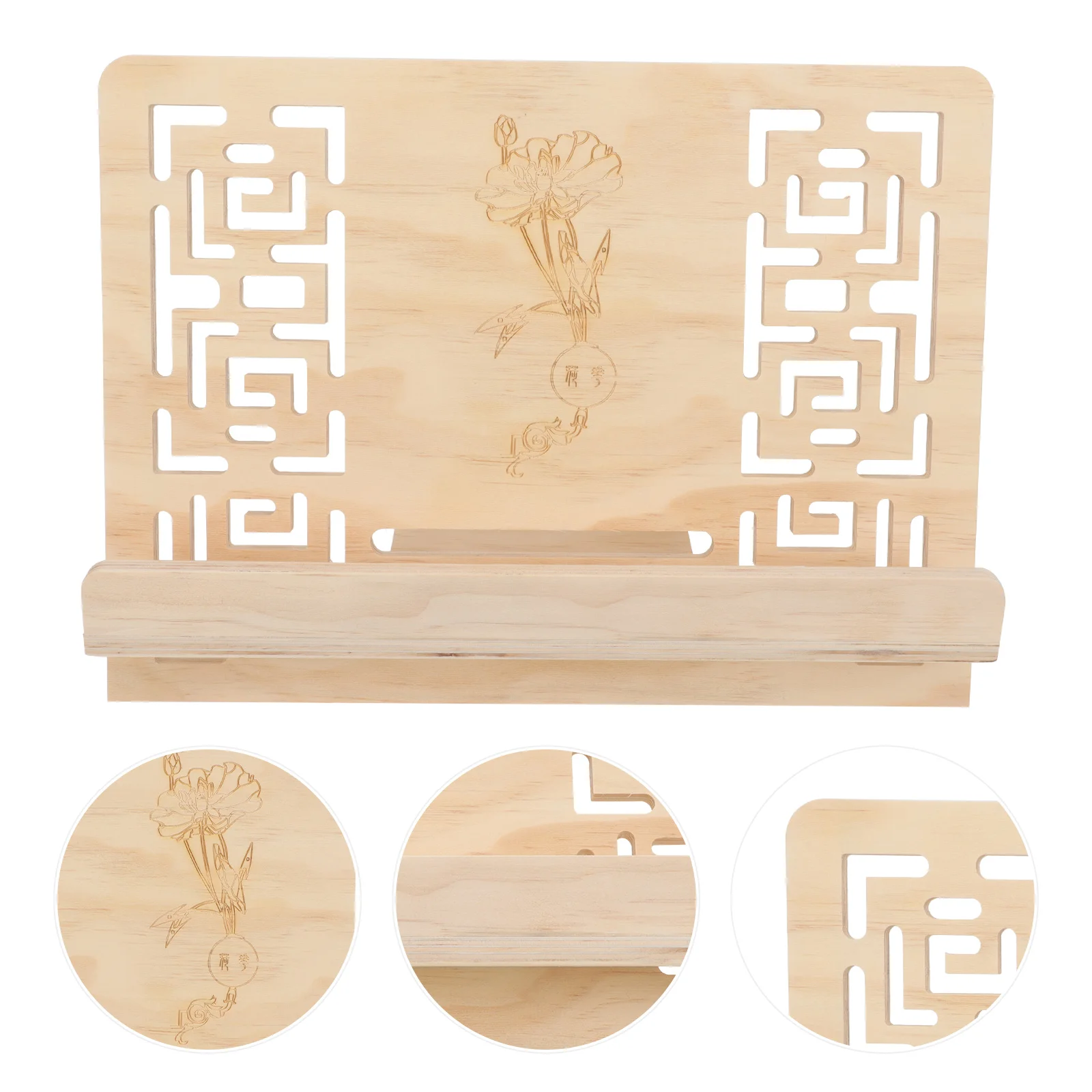 

Pine Wood Reading Rack Students Music Holder Score Simple Stand Fold Portable Professional