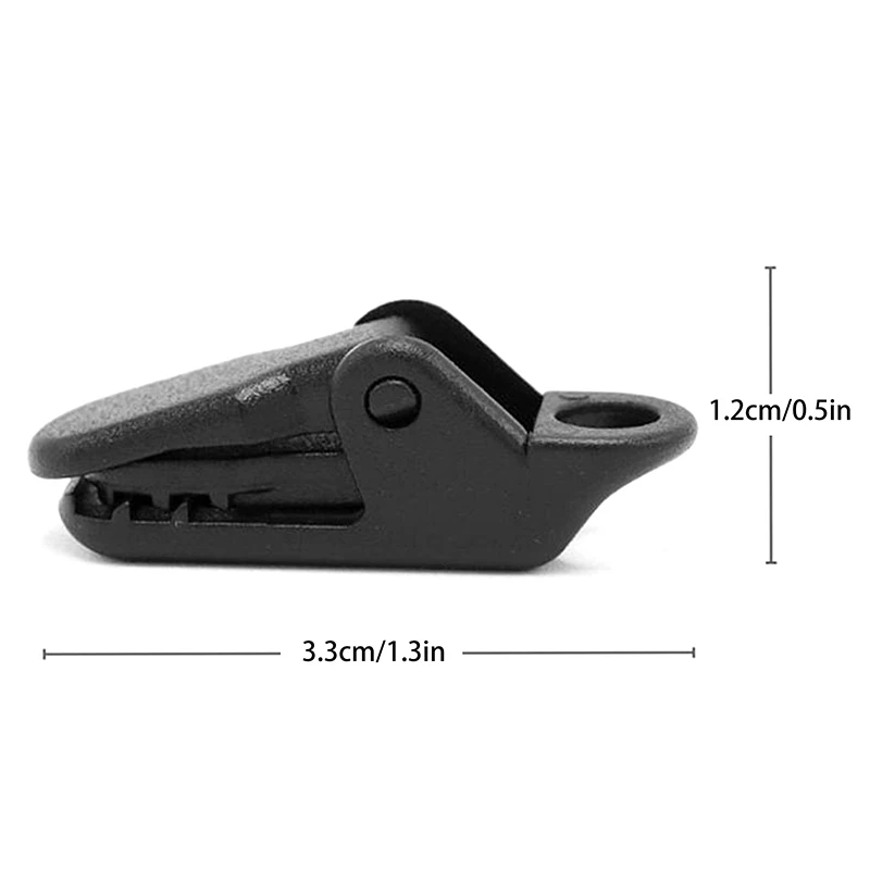 10 قطعة مقاطع قماش القنب الأسود التمساح كليب صغير في الهواء الطلق التخييم المظلة نقطة هوك خيمة مصدات الرياح المشبك