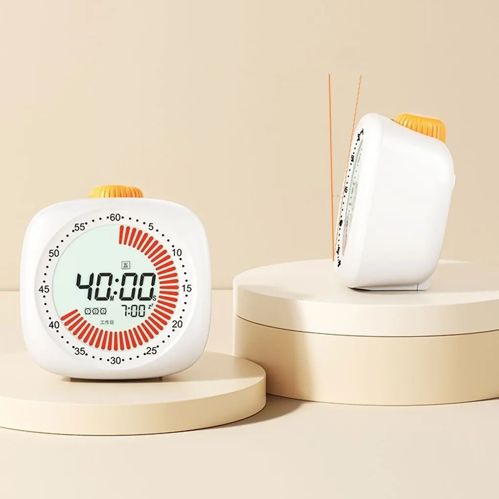 مؤقت لمهارات إدارة الوقت للأطفال مع مؤقت بصري 4 في 1 منبه لساعة مدير الوقت