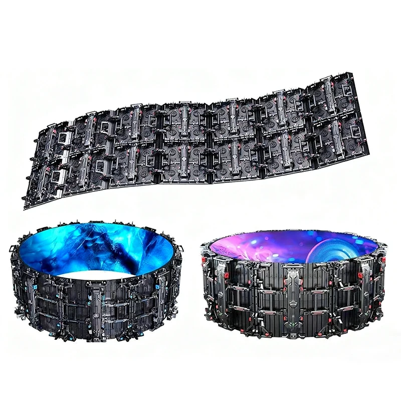 Toosen Hot Sale P2 Flexible Full Color Curved Screen Foldable LED Video Wall Panels with HDR Support 5000cd Brightness