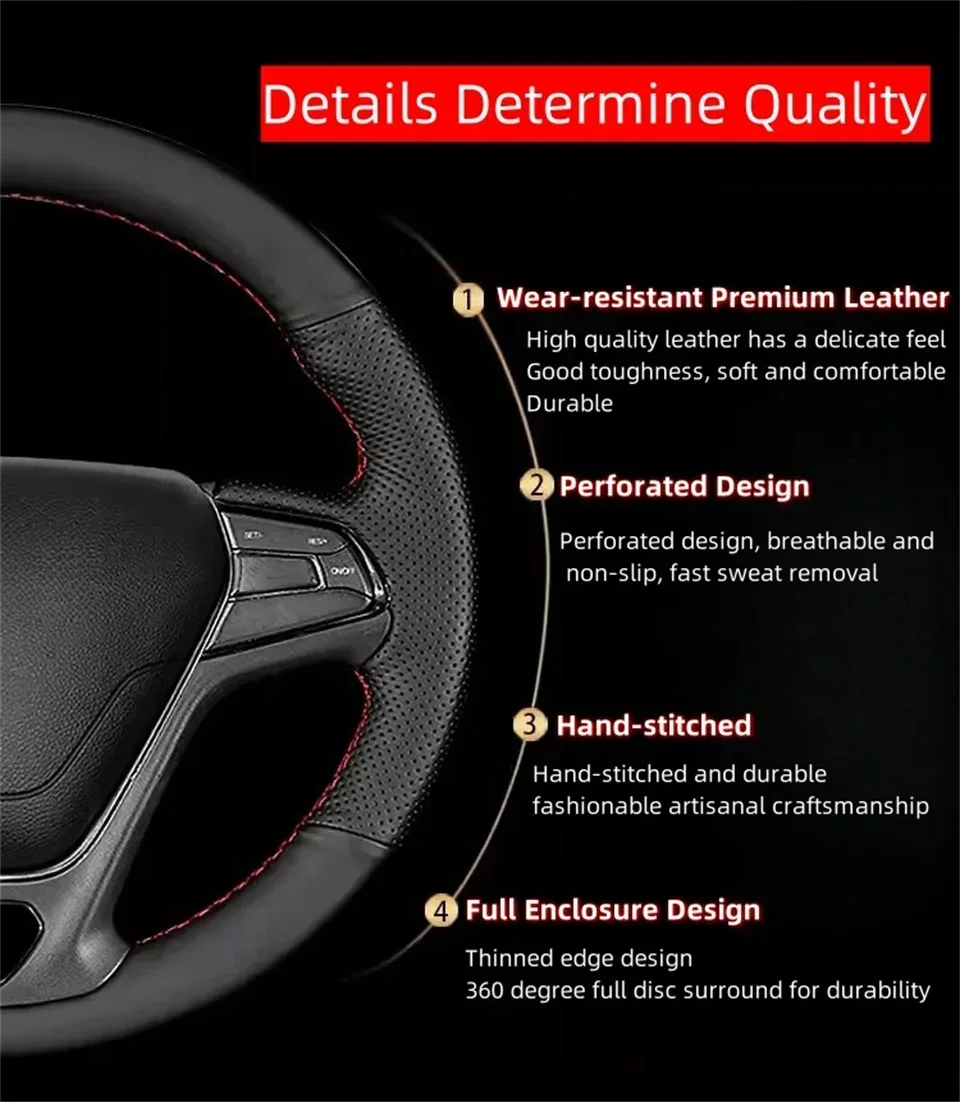 Auto Lenkrad Abdeckung Carbon Faser Leder Für Mercedes Benz W176 W246 W205 C117 C218 X218 W213 X156 X253 W166 X166 EQV W447 – Detail 1