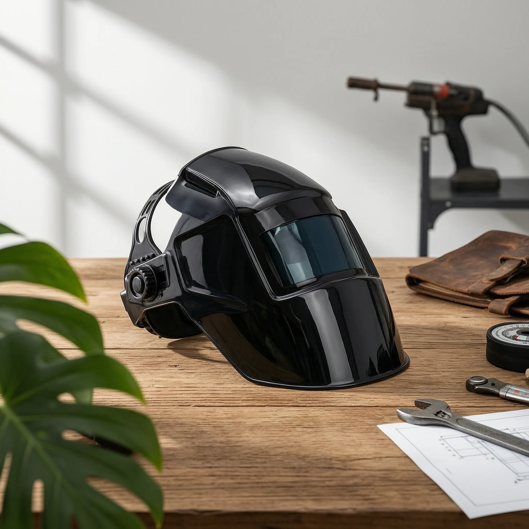Auto Darkening Metal-Joining Helmet Long-Lasting Auto Darkening Metal-Joining Mask Flip down Weld Helmet Heat Resistant Safety