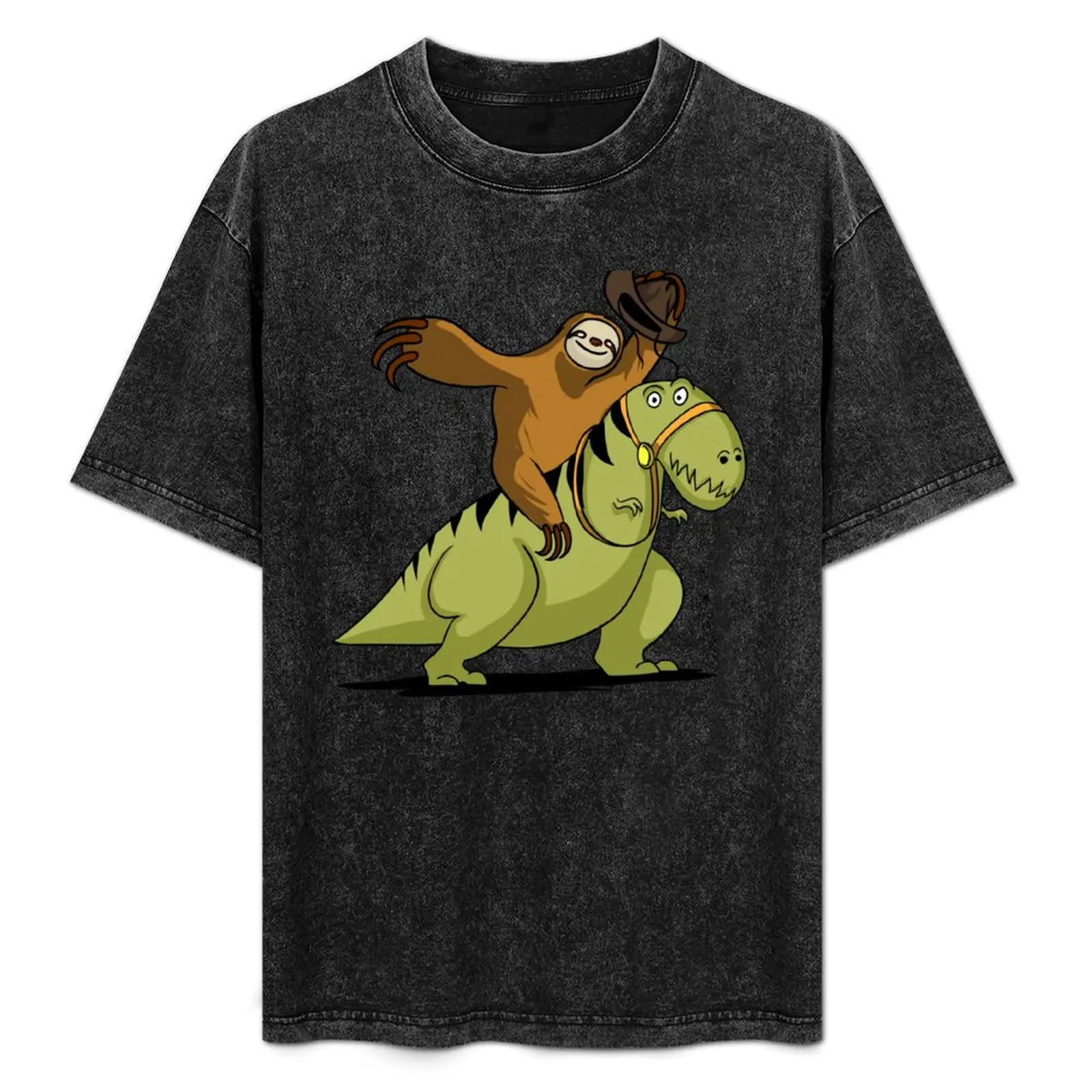 

Sloth Cowboy Riding T-Rex Dinosaur T-Shirt